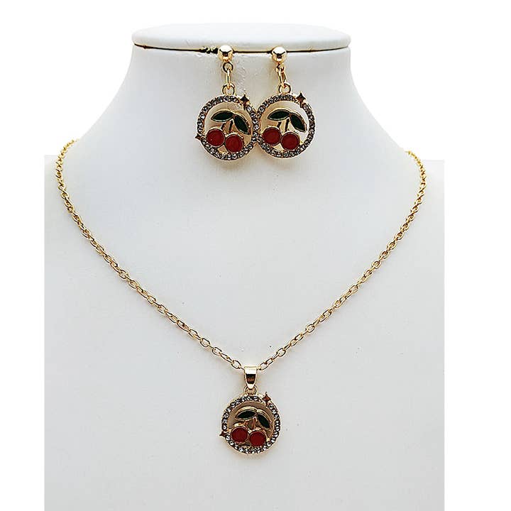 Körsbärscharm Halsband med Hänge för wholesale av Atlas Fashion