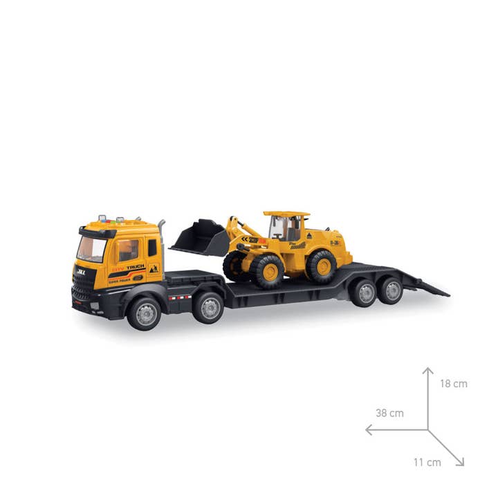 AJ Aguiar - Wholesale Toy Car/Truck - Kids - 2 in 1 Transport Truck with Loader, Light and Sounds3
