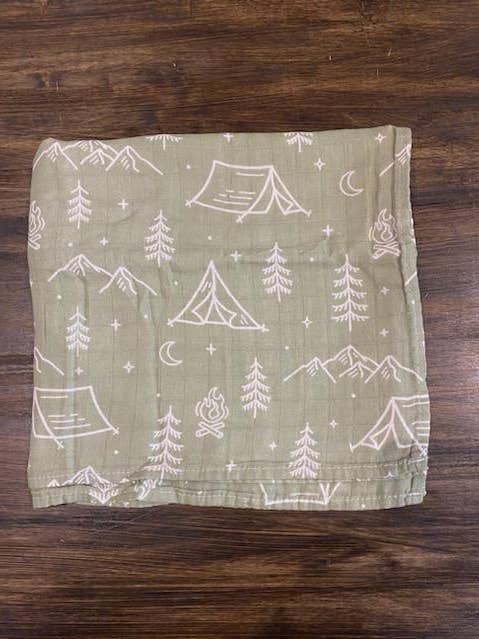 Lange en bambou et mousseline | Montagnes de sauge pour la vente par Evvie Bean's