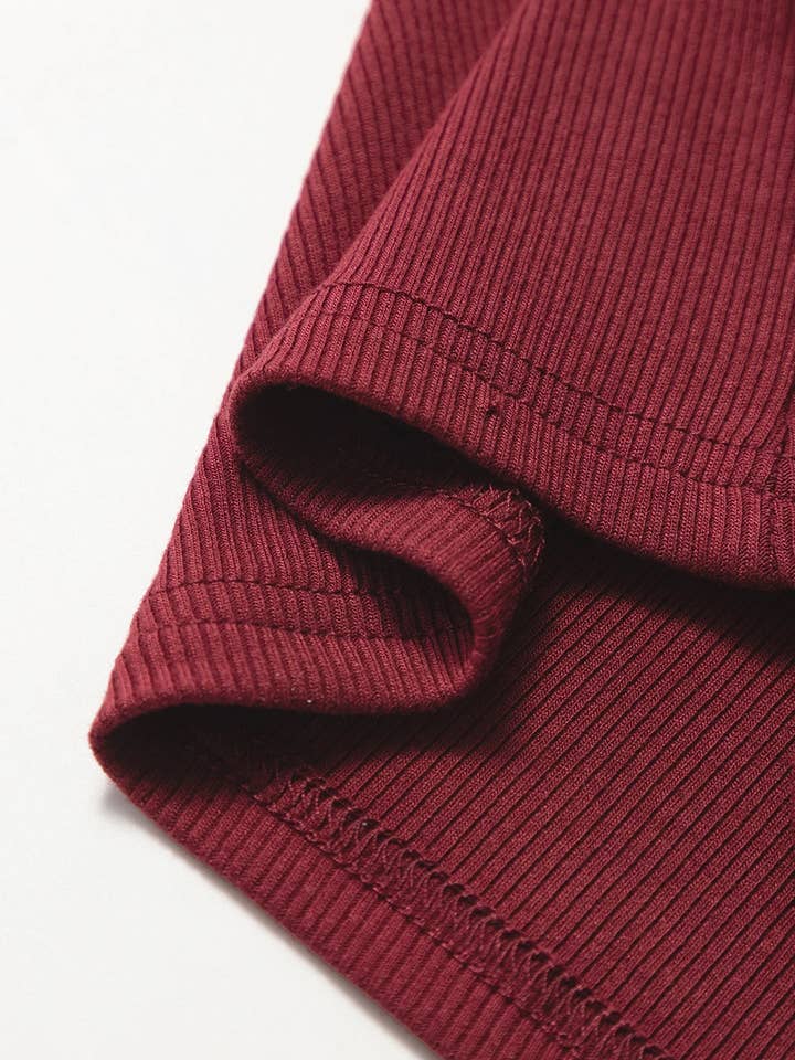 FULL TIME PURCHASE - Wholesale Blouse - Women's - Mesh Ruffled Sleeve Slim Fit V Neck Top8