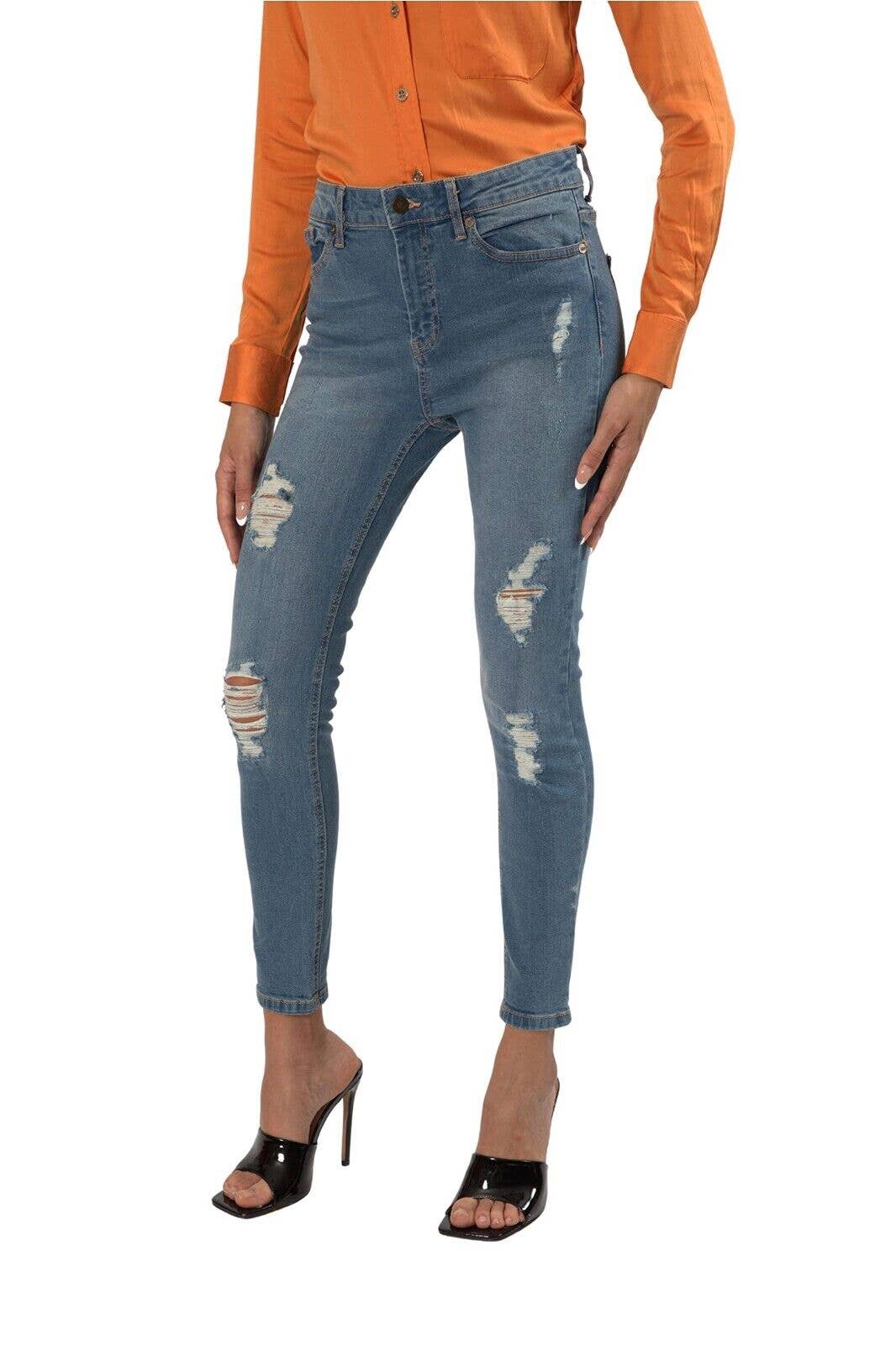 Skinny Jeans Wholesale Distressed Jeans Wholesale White High Waist