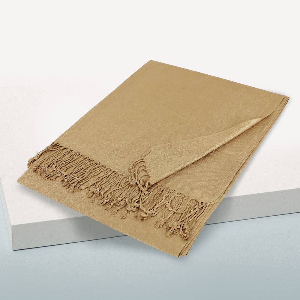 Sensibling Corp. - Vente Écharpe – femme - Écharpe châle unie en pashmina19