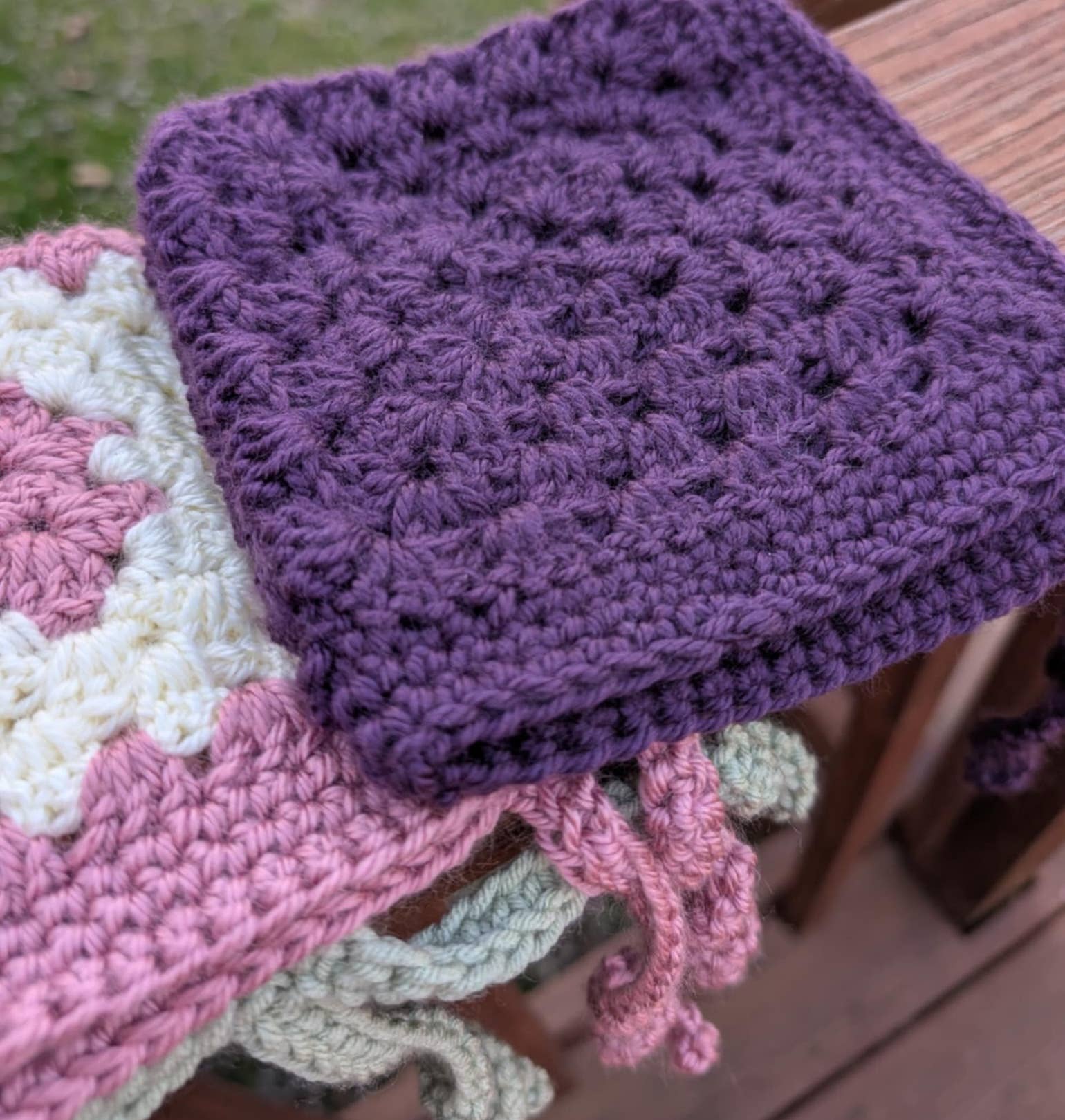 The Yarn Lilly - Wholesale Beanie - Kids - Handmade Crochet Granny Square Newborn Bonnet8