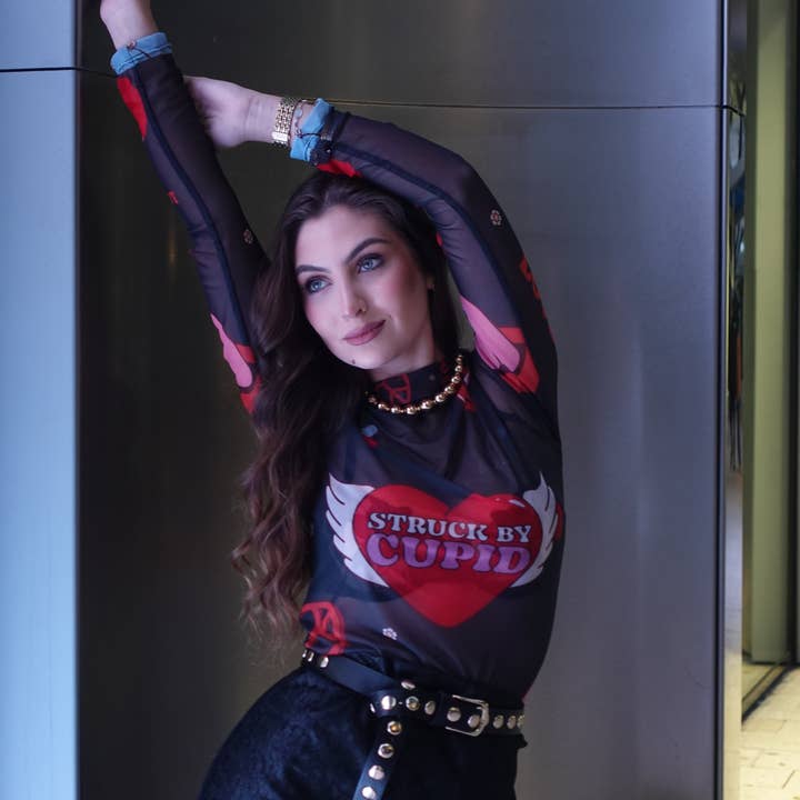 Bululu Resort Wear - Wholesale Lounge Top - Women's - Cupido mesh T-Shirt1