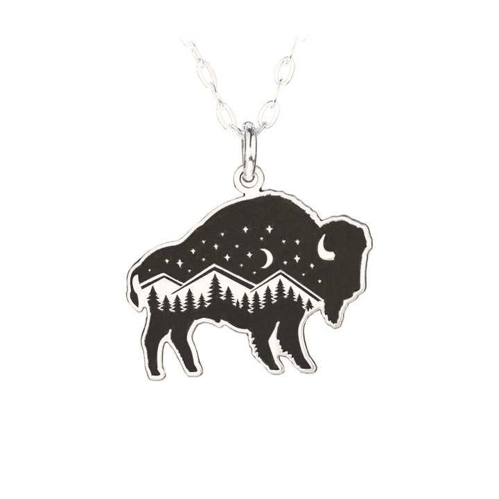 Collier Buffalo Mountains pour la vente par The Bearded Jeweler