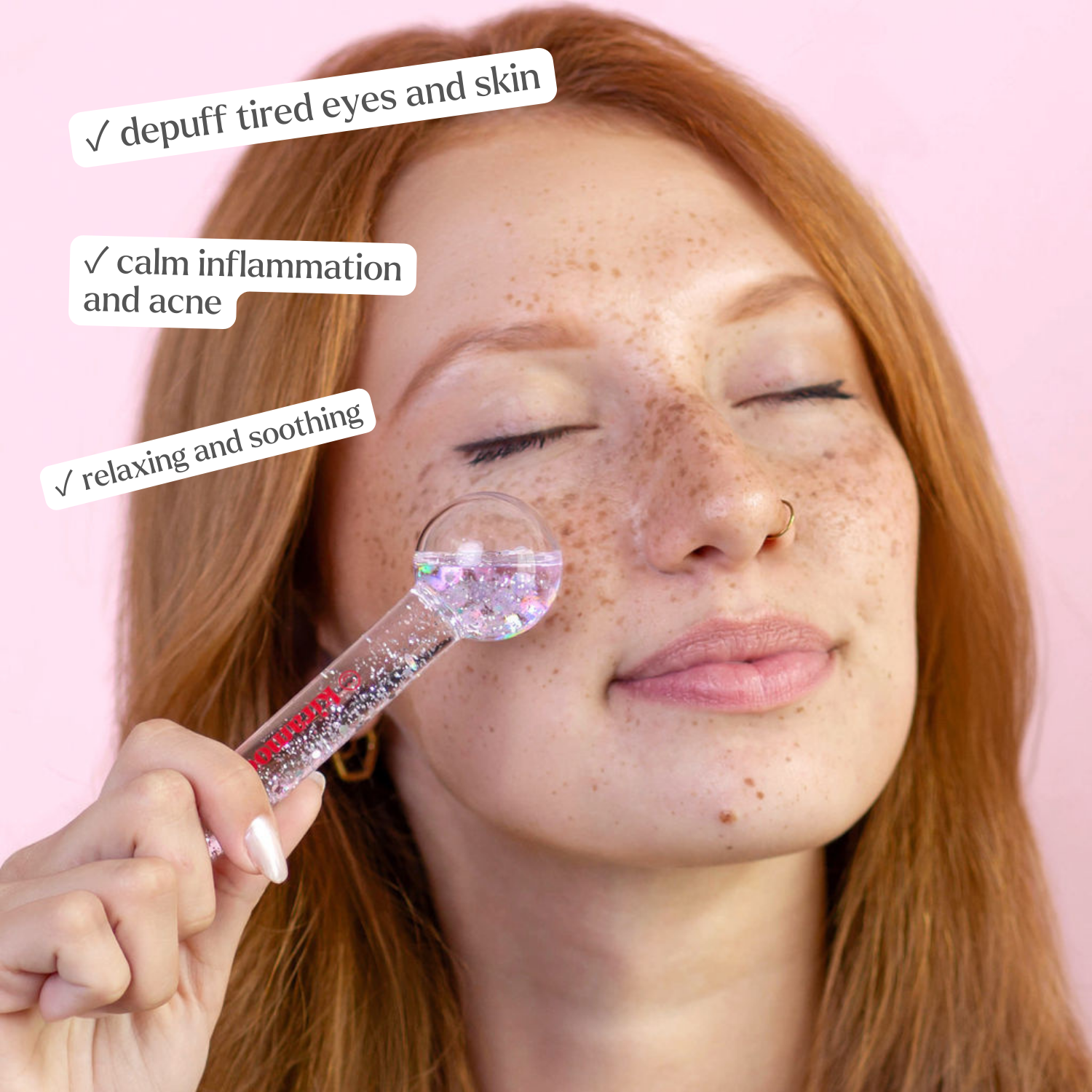 Kiramoon - Wholesale Face/Beauty Roller - Moon Globes Glittery Facial Ice Rollers1