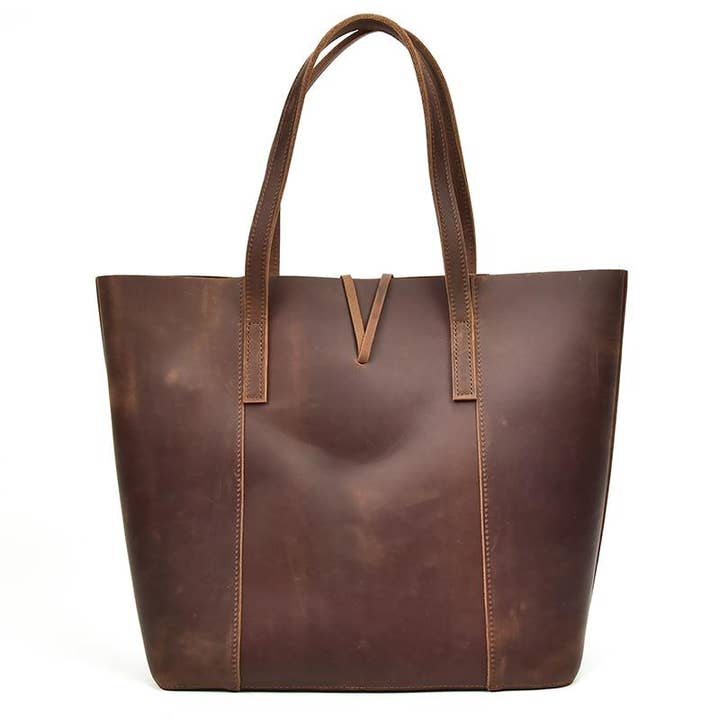 The Taavi Tote | Handcrafted Leather Tote Bag for wholesale by Steel Horse Leather