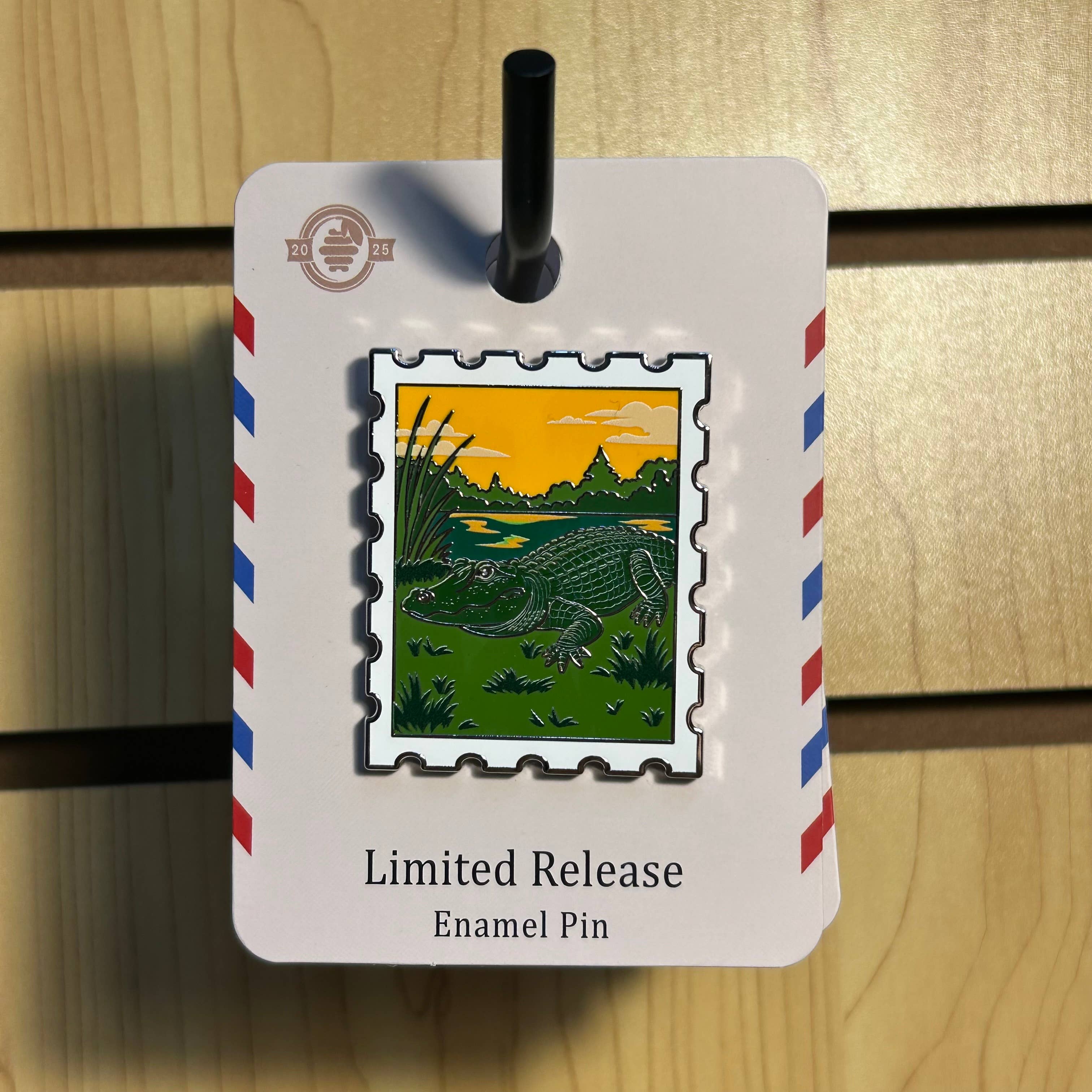 Pin Hive LLC - Wholesale Lapel Pin/Button - American Alligator Postage Stamp Enamel Pin5