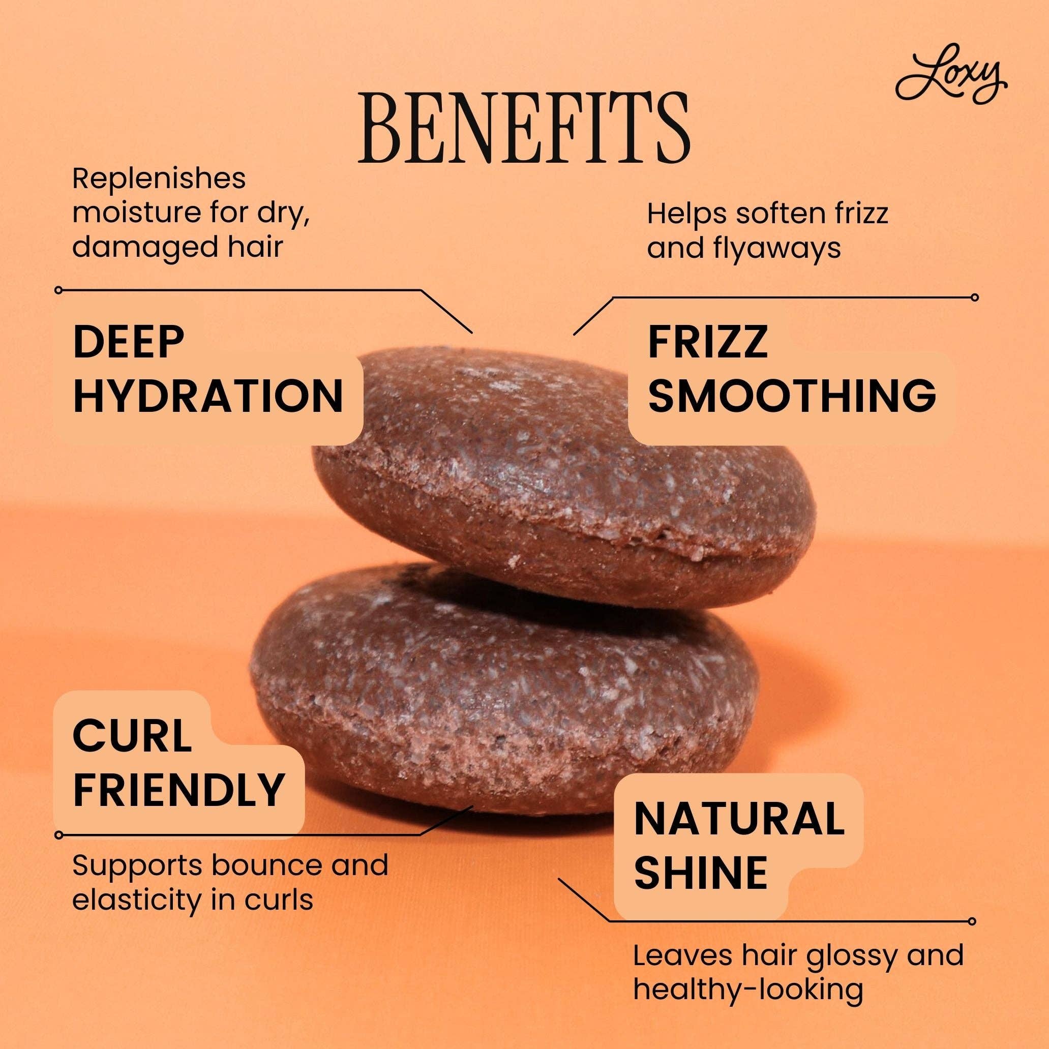 Loxy - Wholesale Shampoo Puck/Solid Shampoo - RELAX: Shampoo Bar for dry, frizzy or curly hair with Argan Oil & Oatmeal1
