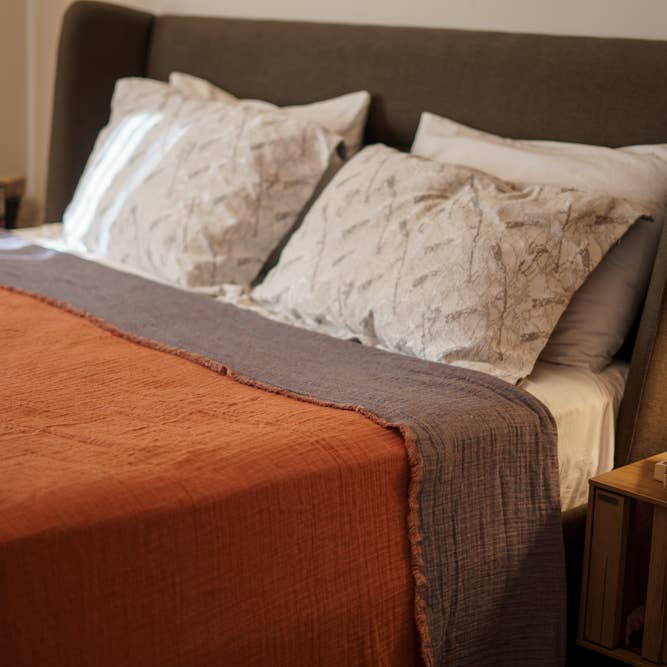 MINOA - Wholesale Throw Blanket - Reversible Muna Organic Gauze Bed Spread, Large Throw6