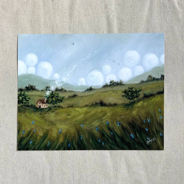 Stampa d'Arte "Il Cielo è Rimasto per il Tè" per la vendita all'ingrosso da parte di sophie wyatt studio.