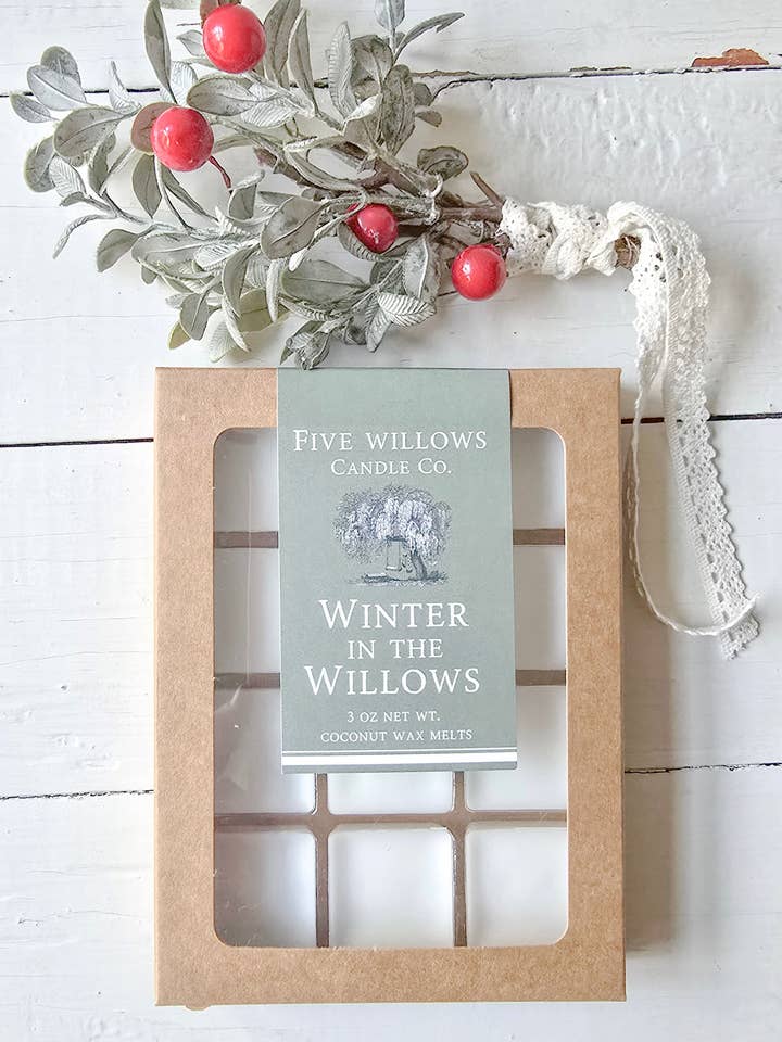 Winter in the Willows Wax Melts for wholesale by Five Willows Candle Co.