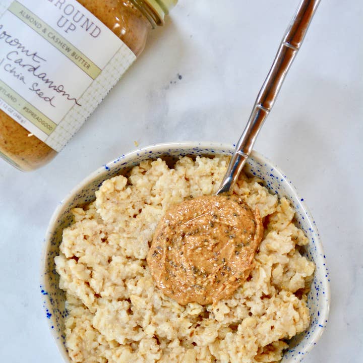 Ground Up PDX - Wholesale Nut Butter - 12oz - Coconut Cardamom with Chia Seed Nut Butter