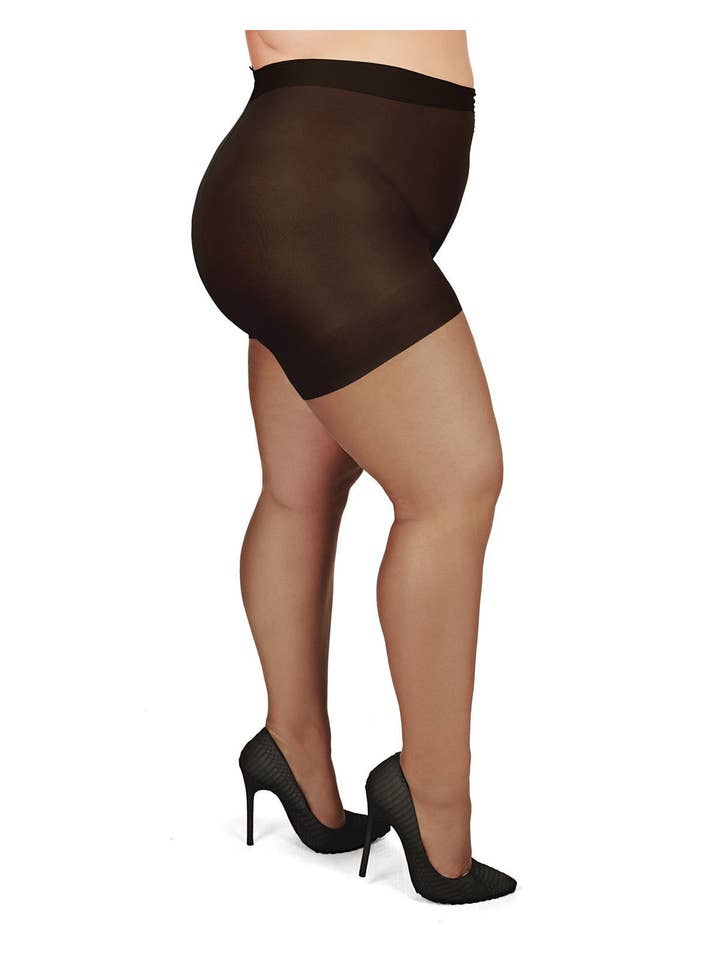 Infinity Classics International Inc. - Wholesale Pantyhose - Women's - MeMoi Plus Size Curvy Ultra Sheer Control Top Pantyhose5