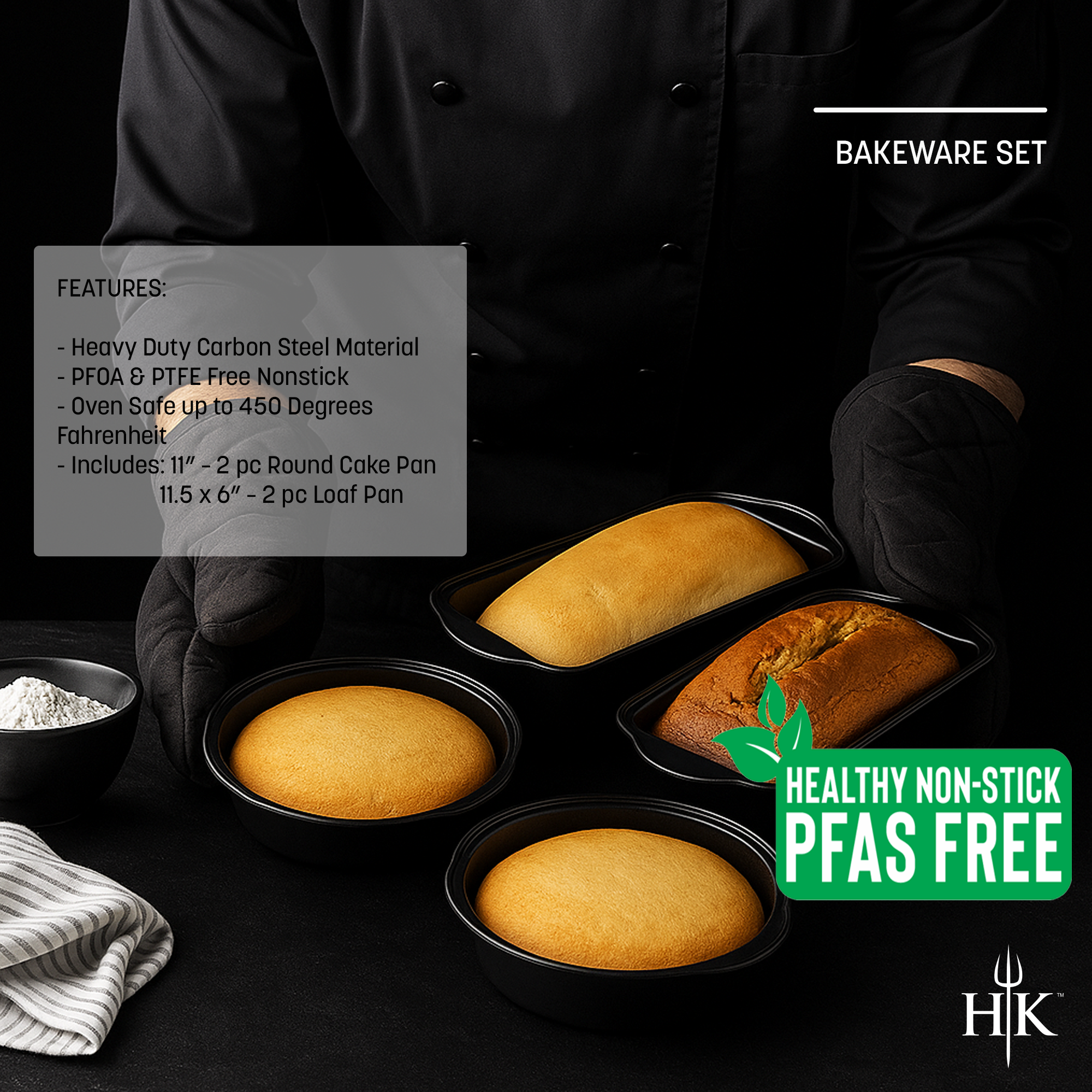 Hell's Kitchen - Wholesale Ovenschaal - Hell's Kitchen 4-delige bakvormenset2