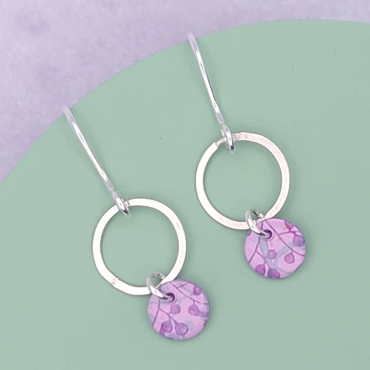 Round Droplet Earrings - Purple Haze for wholesale by Circle & Dash