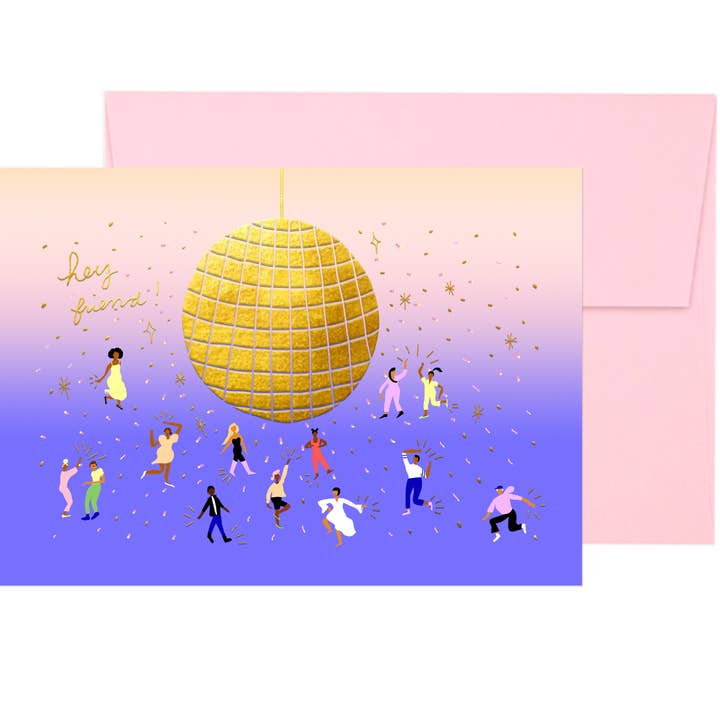 Carolyn Suzuki - Wholesale Everyday Greeting Card - DISCO 2000 - Notecard Single