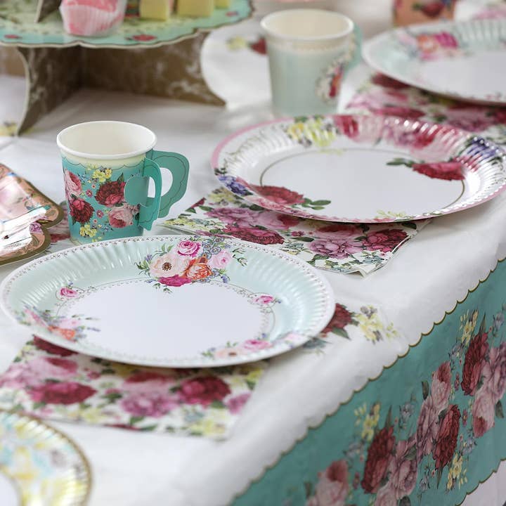 Talking Tables USA - Wholesale Disposable Plate - Round Vintage Paper Plates | 24 Pack | Summer | Wedding |1