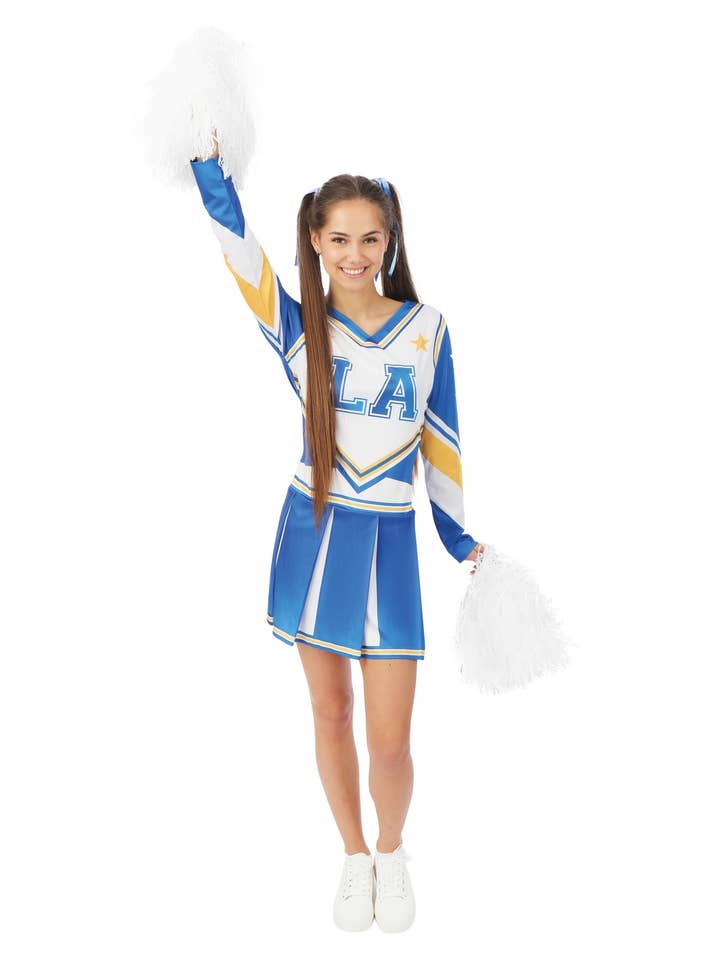 Cheerleader-Kostüm - Blau - Erwachsene - S/M für den Großhandel von P'tit Clown