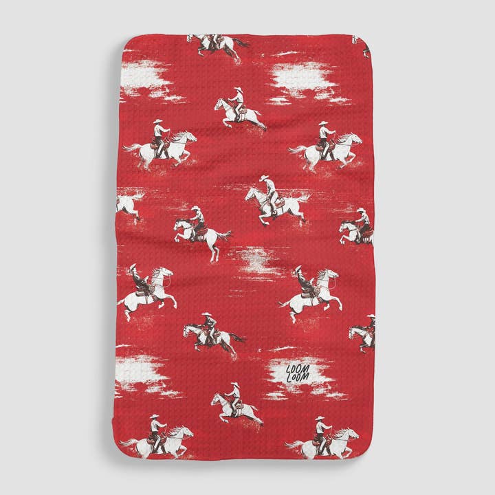 Loom Loom - Wholesale Tea Towel - Dashing Cowboys1