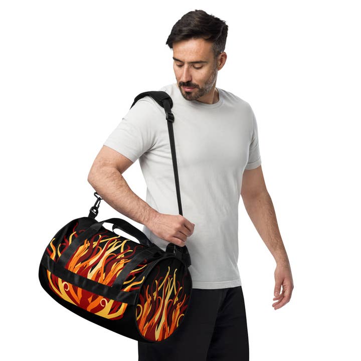 All-over print gym bag - King Abdullah Monument Fountain KAUST for wholesale by The Shamal