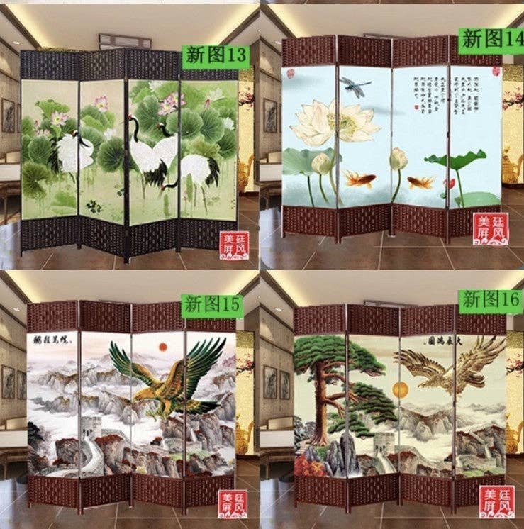 everythingbamboo - Wholesale Room Divider - Screen Room Divider Folding Bamboo Frame 4 to 6 Leaf Privacy Screen Beautiful 屏风7