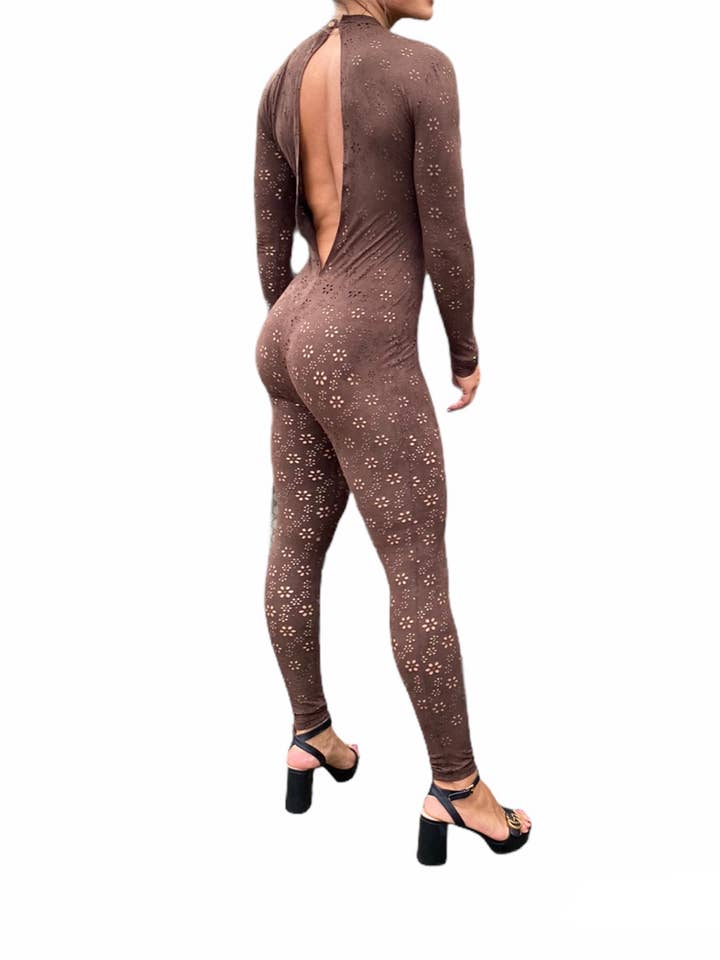 Jumpsuit Long Open Back Mesh for wholesale by Brutality London