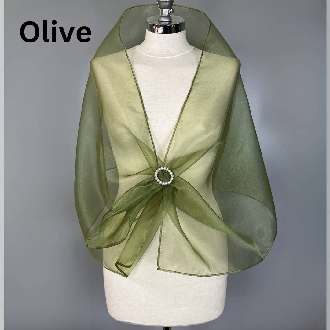 BridalSpain - Vendita all'ingrosso Stola - Donna - Stola bolero in organza con fibbia in vari colori9