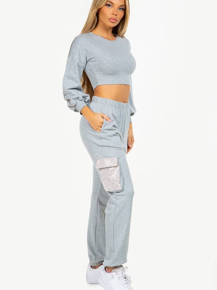 850XAL008SET CARGO PANT SET WITH TOP for wholesale by LABIJOU