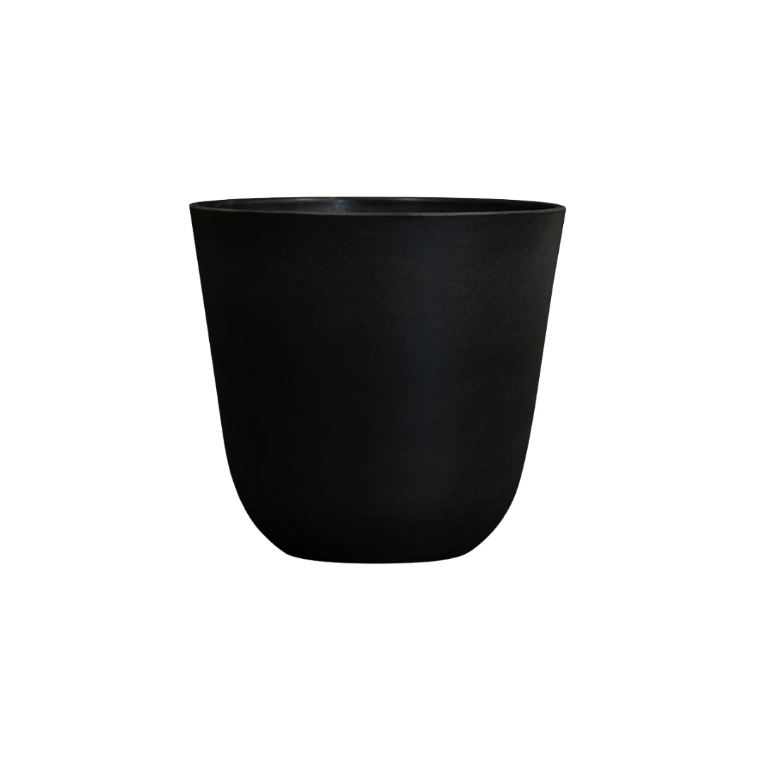 Oasis of Life - Wholesale Plant Pot - Plant Pot Palermo Black – D40xH36cm – Modern Flower Pot in Elegant Concrete Look – High-Quality, Weatherproof Planter Made of Robust Plastic – For Indoor & Sheltered Outdoor Areas0