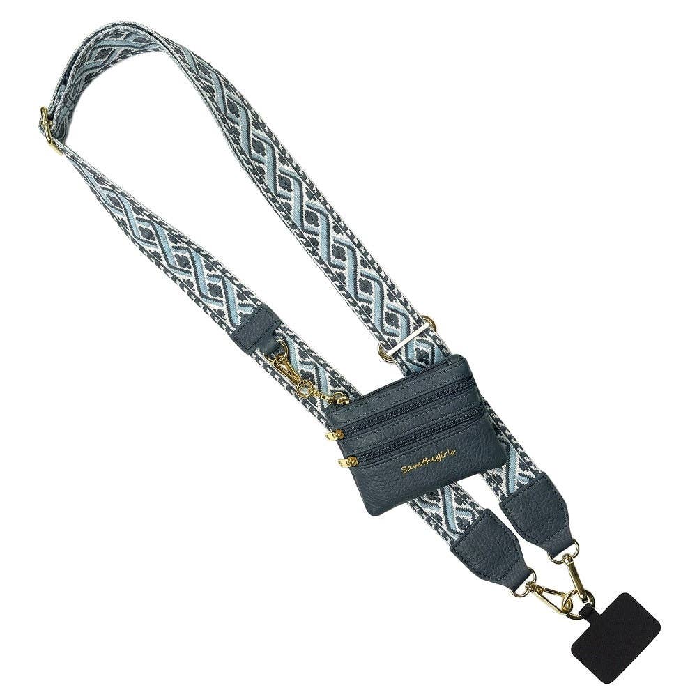 Save The Girls - Vente Étui portefeuille pour téléphone – femme - Sangle Clip & Go avec Pochette Zippée XOXO11