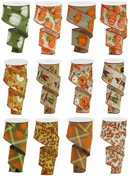 Amber Marie & Company - Wholesale Ribbon - Gift Wrapping - 2.5"X10yd Harvest Ribbon3