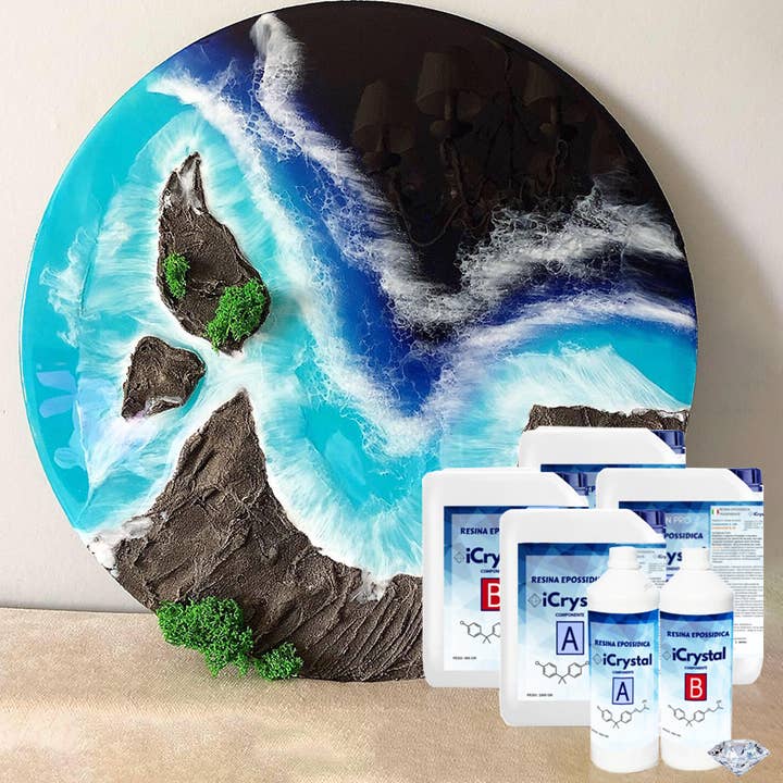 Resin Pro UK - Wholesale DIY Craft Kit - “ICRYSTAL”- Clear Epoxy Resin DIY - tables, resin art, etc5