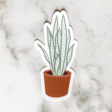 Snake Plant in Pot Sticker - Dishwasher Safe for wholesale by Kara Eads Creates