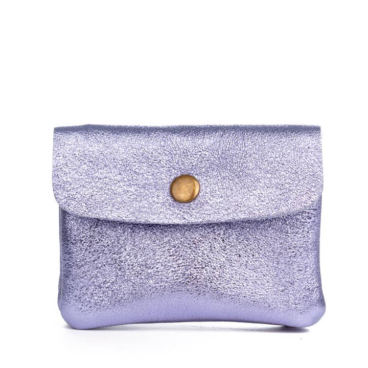 Alpignano portefeuille. Cuir véritable Suède laqué brillant. pour la vente par FIRENZE ARTEGIANI