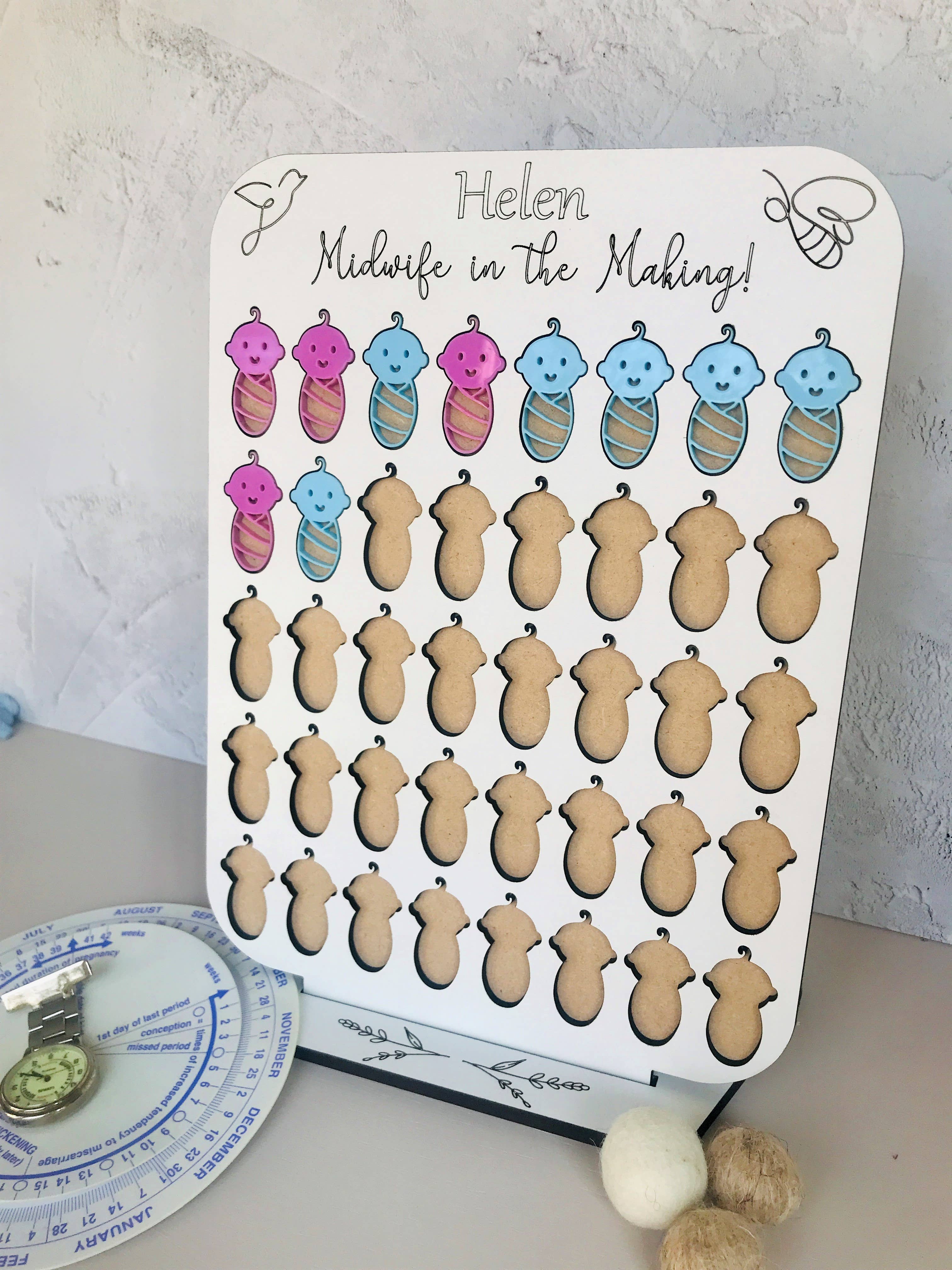 Deco Rach Design - Venta al por mayor Recordatorios de desarrollo/artísticos - Niños y bebés - Regalo para comadronas, contador de parteras para estudiantes11