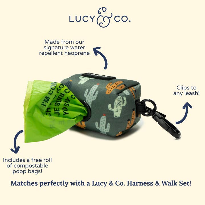 Lucy & Co. – wholesale Pet poo bag dispenser – Looking Sharp Poop Bag Holder3