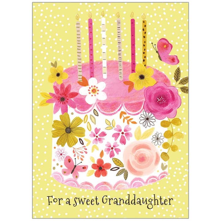 Blumenkuchen - Geburtstagskarte für Enkelin mit Glauben für den Großhandel von Legacy