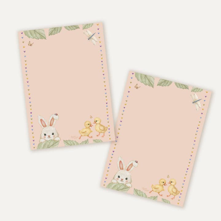 Taccuino A6 con coniglietto primaverile e anatroccoli per la vendita all'ingrosso da parte di Appeloogje