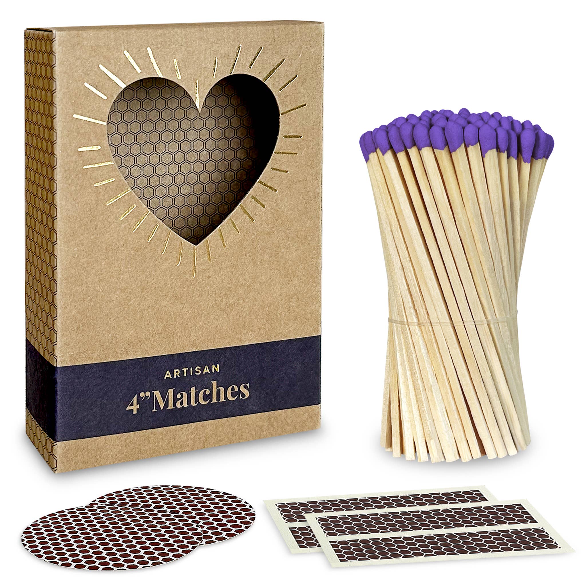 Thankful Greetings - Wholesale Matches - 4" Refill Matches - Colors of Your Choice + Striker Stickers19
