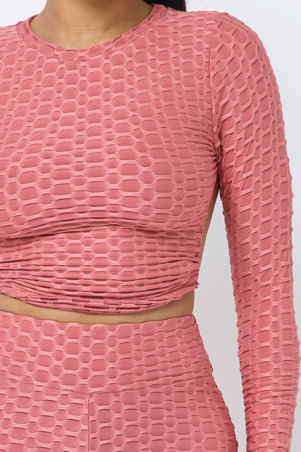 Julia by LoveJ - Wholesale Top & Pant Set (NOT Loungewear) - Women's - Honeycomb Open Back Tie Top and Leggings Set11