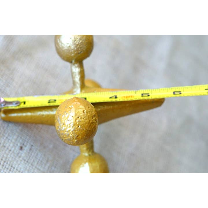 Midwest Craft House - Wholesale Decorative Figurine - CAST IRON JAX JACKS 5 1/2" x 5 1/2" GOLD COLOR