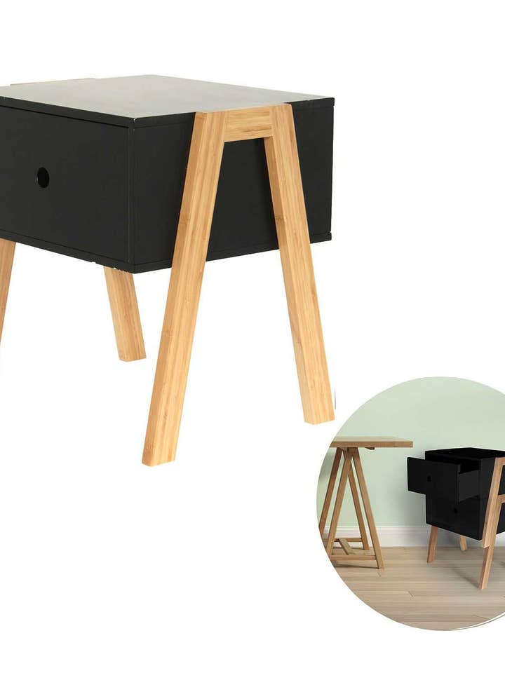 Stapelbaar (Nacht)Kastje Zwart voor wholesale door Sfeerpunt