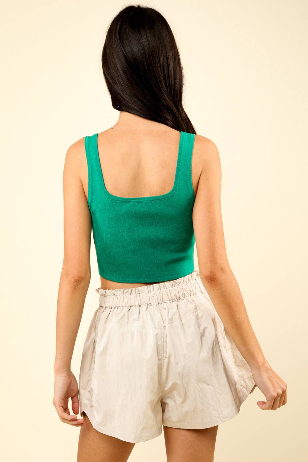 VERY J - Wholesale Tank Top - Women's - 12W2999N-Square Neck Crop Fitted Sweater Knit Tank Top18