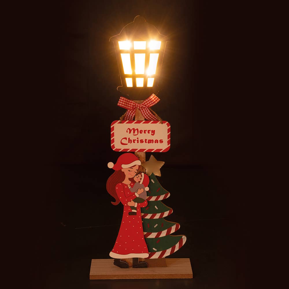 VdE Tivoli 1996 - Wholesale Ornament Set - XMAS LAMP MERRY XMAS 2 ASS H 45 CM3