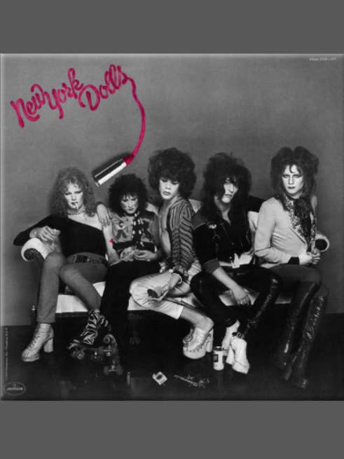 NY DOLLS, Magnet, Knap, Kylskåpsmagnet, SJÄLVTITULERAD för wholesale av Ba Ba Buttons