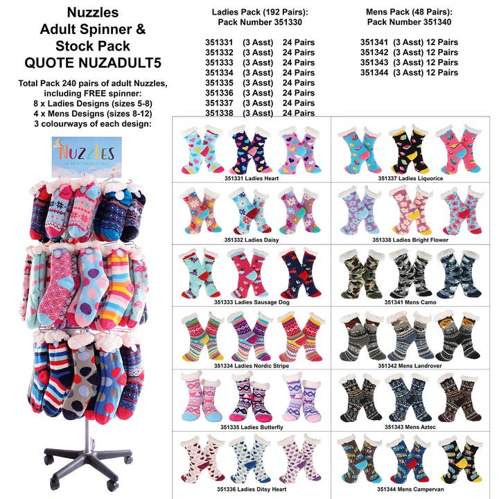 Nuzzles Ny Vuxen Blandat Paket FOC Spinner för wholesale av Joe Davies