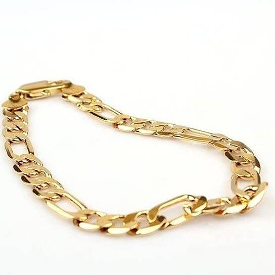 14k Gold Figaro Bracelet for wholesale by FASHIONISTAAA
