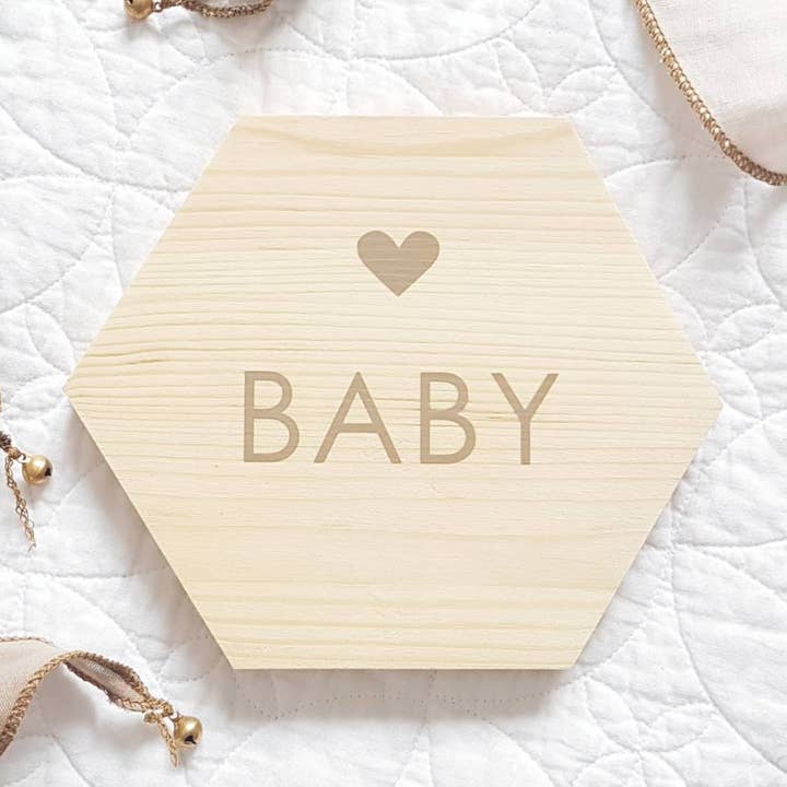 Baby plaque for wholesale by Crafted Pine Co