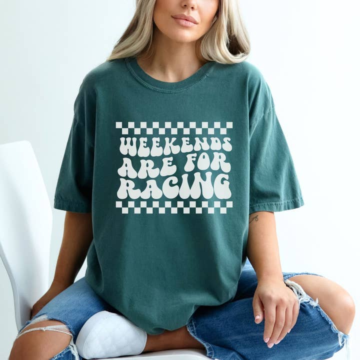 Weekends are for Racing Shirt, Mom Race T-Shirt, Race Day for wholesale by Sweet party Place